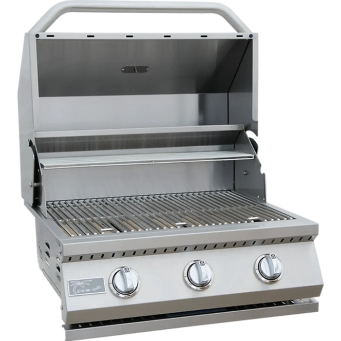Built into KoKoMo Grills is a three-burner grill