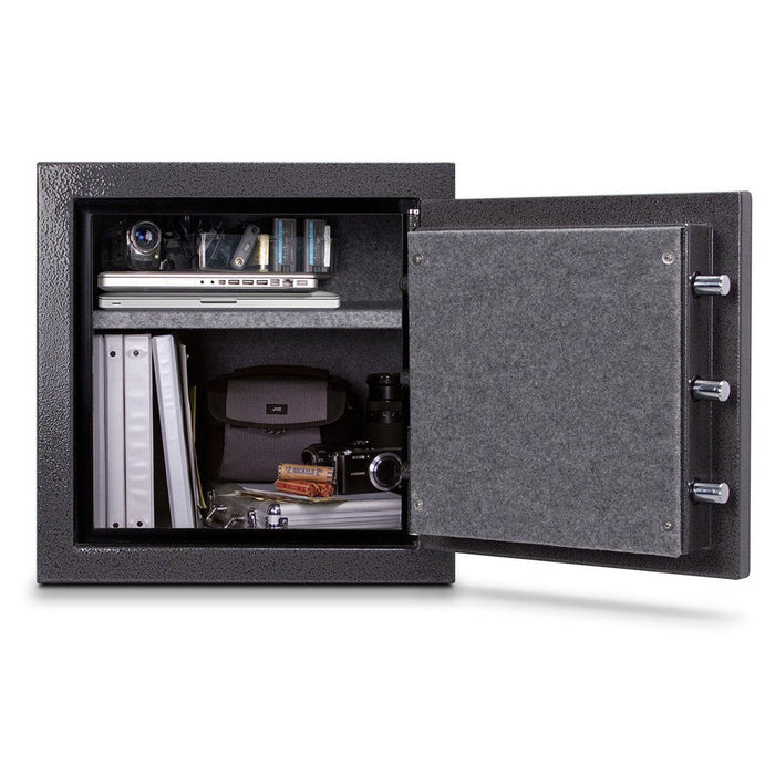 MESA 3.9 Cubic Foot Combination Lock Burglary & Fire Safe - All Steel Safe - Hammered Grey