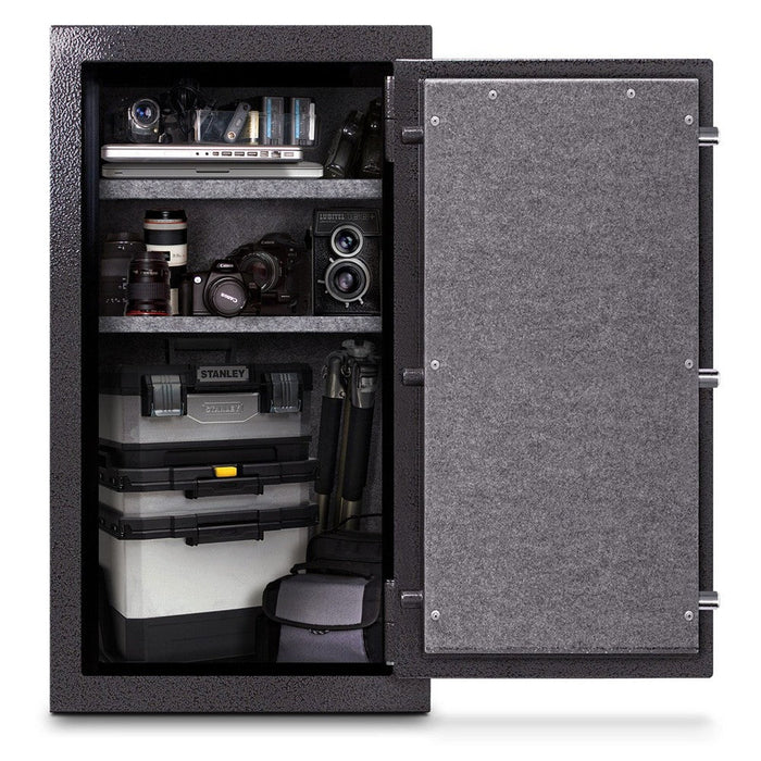 MESA 6.4 Cubic Foot Electronic Lock Burglary & Fire Safe - All Steel Safe - Hammered Grey