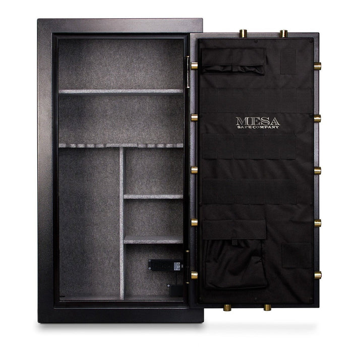 MESA 21.1 Cubic Foot Combination Lock Gun Safe - 42 Gun Capacity - All Steel Safe - Black