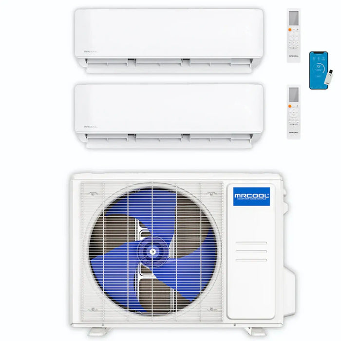 MRCOOL DIY Mini Split - 36,000 BTU 2 Zone Ductless Air Conditioner and Heat Pump, DIY-B-236HP1818