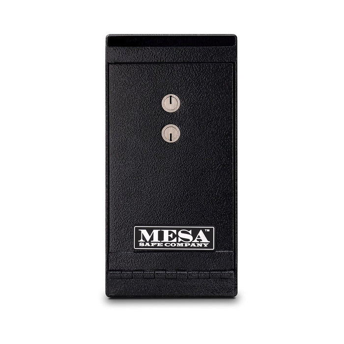 MESA 0.2 Cubic Foot Vertical Under Counter Depository - All Steel with Dual Key Lock - Black