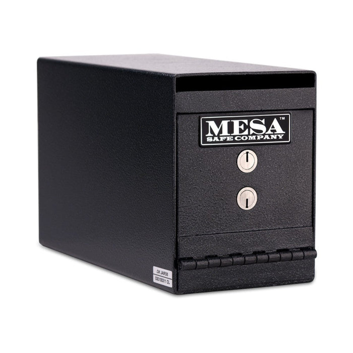 MESA 0.2 Cubic Foot Horizontal Under Counter Depository - All Steel with Dual Key Lock