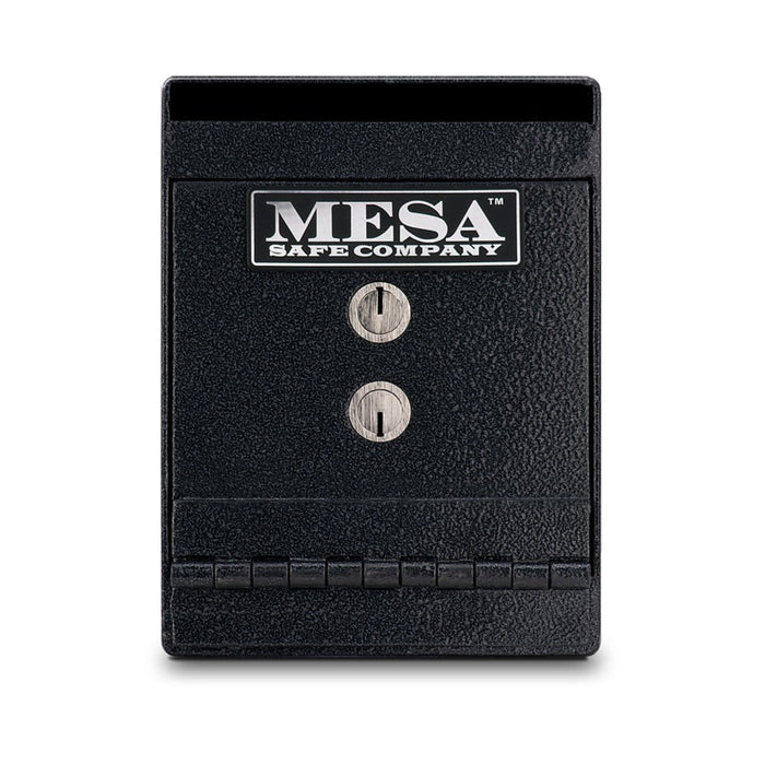 MESA 0.2 Cubic Foot Horizontal Under Counter Depository - All Steel with Dual Key Lock