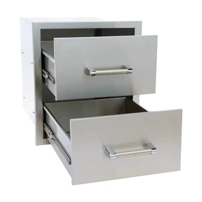 KoKoMo Stainless Steel Double Drawer for Outdoor Kitchen