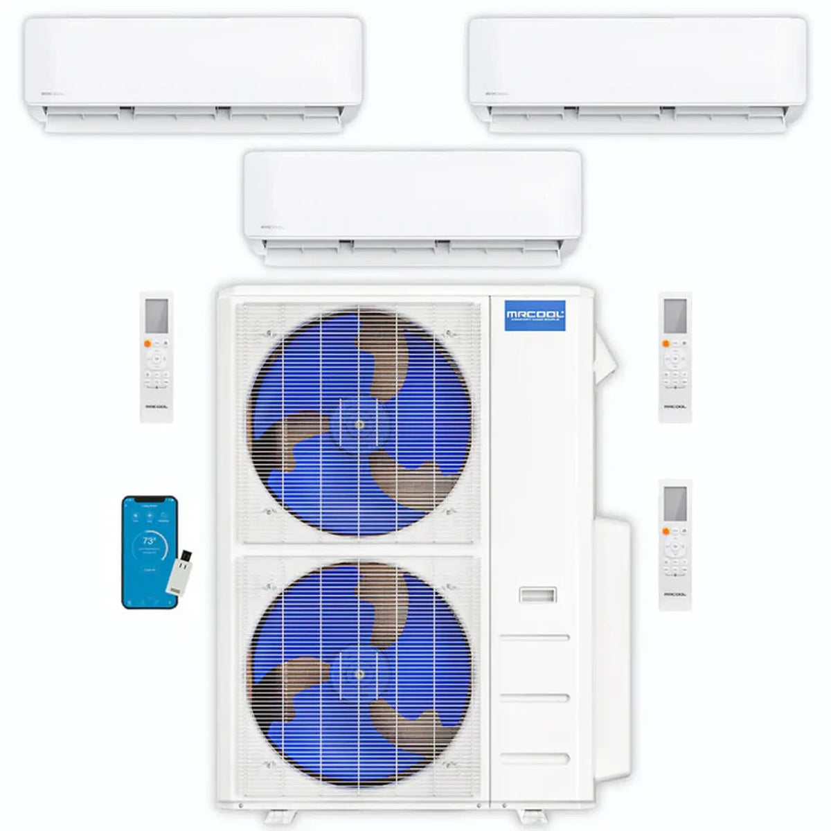 MRCOOL DIY Mini Split - 42,000 BTU 3 Zone Ductless Air Conditioner and ...