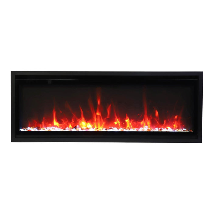 Remii 45" Extra Slim Indoor Electric Fireplace - Sleek Black Steel Design