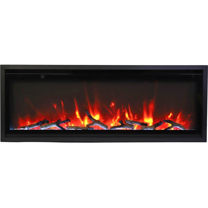 Remii 45" Extra Slim Indoor Electric Fireplace - Sleek Black Steel Design