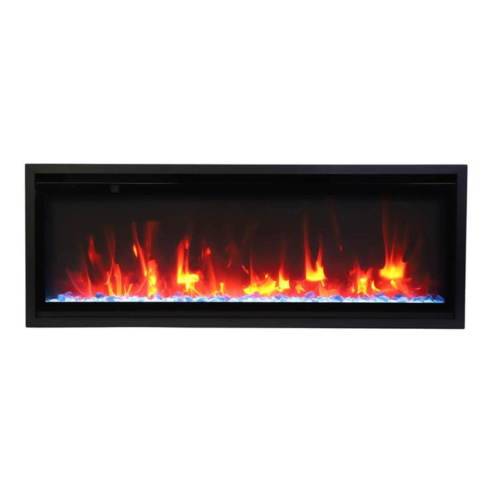 Remii 45" Extra Slim Indoor Electric Fireplace - Sleek Black Steel Design