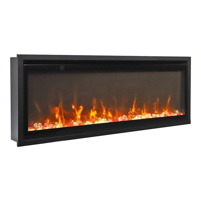 Remii 45" Extra Slim Indoor Electric Fireplace - Sleek Black Steel Design