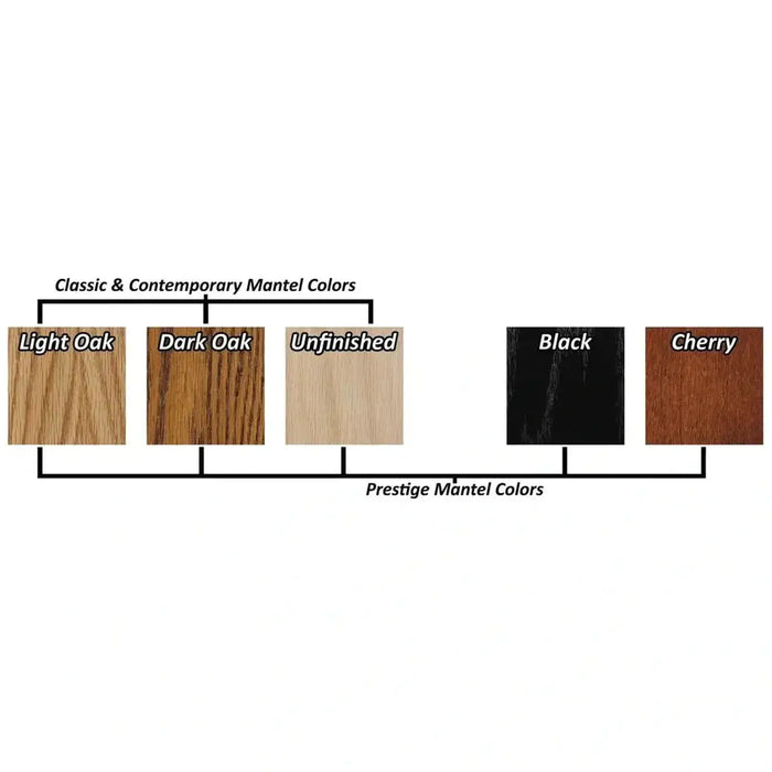 Buck Stove Model 1127 Deluxe Corner Mantel - Dark Oak