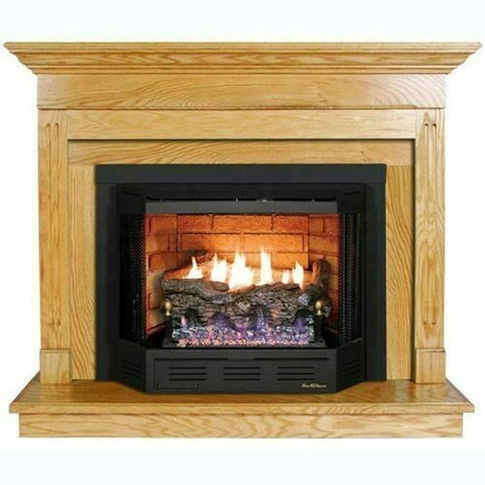 Buck Stove Contemporary Mantel in Light Oak Finish - For Model 34, Model 329, and Model 384 Stoves