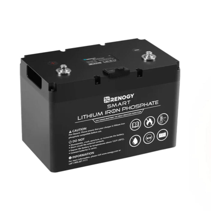 Renogy Smart Lithium Iron Phosphate Battery w/ Self-Heating Function & BT2 & ONE 12V 100Ah