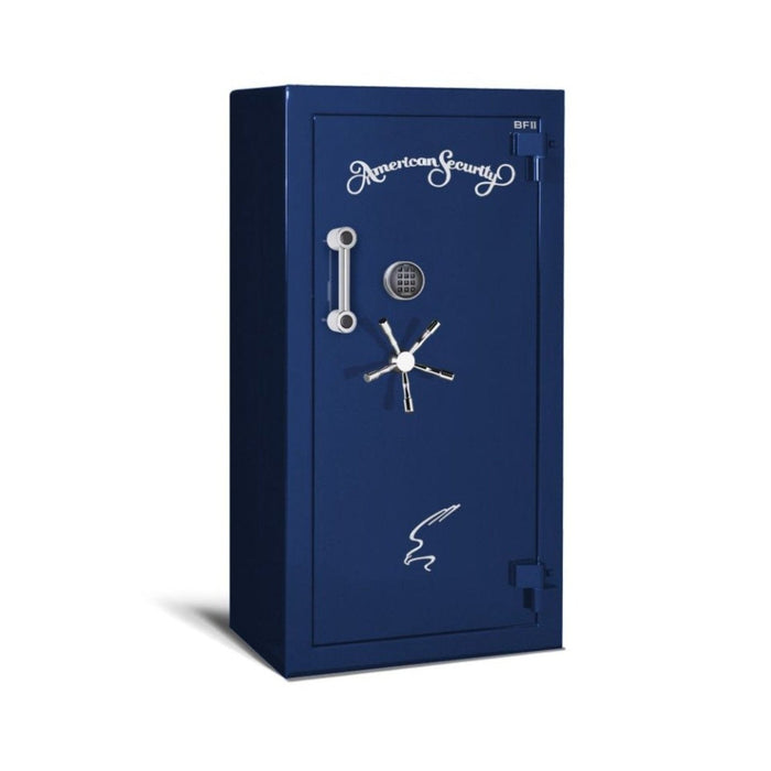 AMSEC Commercial Grade/2-Hr Fire Gun Safe, Chrome, Sapphire Blue, ETL Certified, 20-Gun Capacity