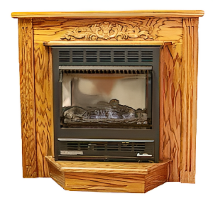 Buck Stove 1127 Deluxe Mantel in Light Oak Finish