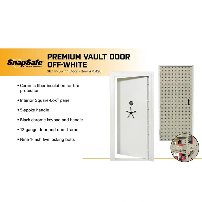 SnapSafe 36x80 Vault Door in Off-White – Secure Your Space