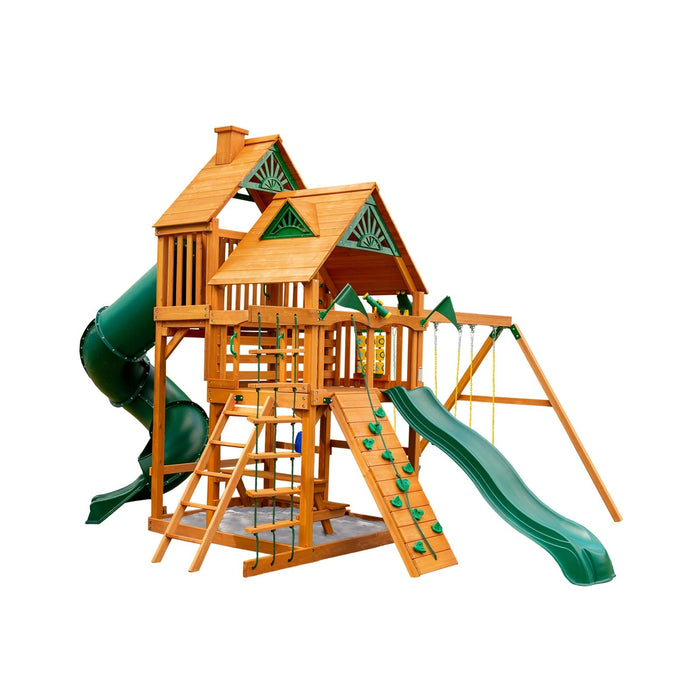 Gorilla Playsets Great Skye I w/ Amber Posts and Standard Wood Roof