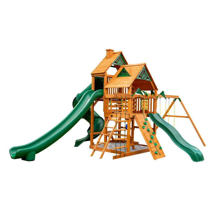 Gorilla Playsets Great Skye II w/ Amber Posts and Standard Wood Roof