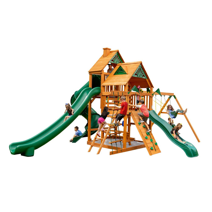 Gorilla Playsets Great Skye II w/ Amber Posts and Standard Wood Roof