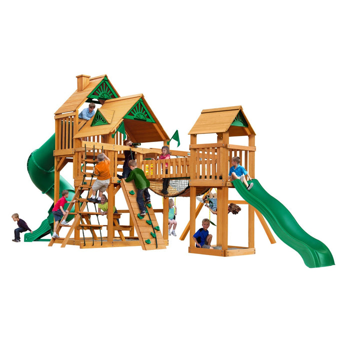 Gorilla Playsets Treasure Trove w/ Amber Posts and Standard Wood Roof