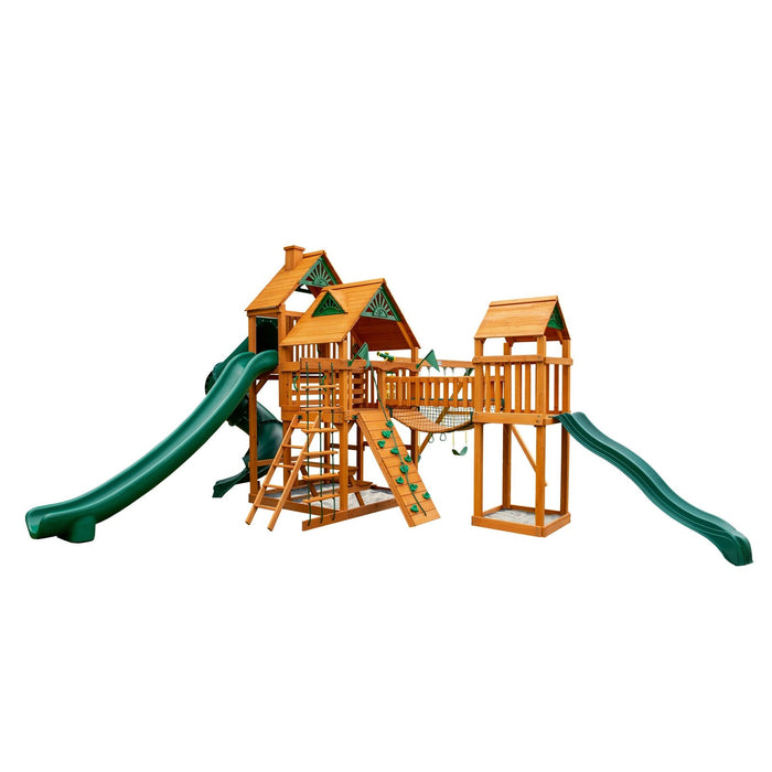 Gorilla Playsets Treasure Trove II w/ Amber Posts and Standard Wood Roof