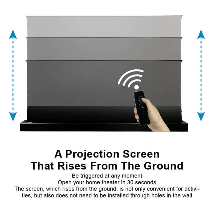 Motorized Tension Floor Rising UST ALR Projector Screen by VIVIDSTORM S PRO