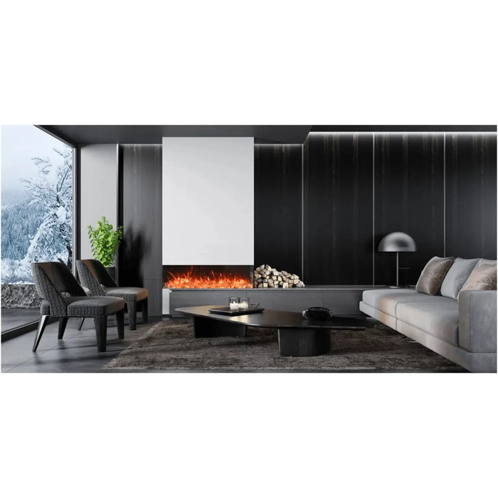 Amantii Tru View Bespoke 3-Sided Fireplace: Indoor/Outdoor Elegance with WiFi and Bluetooth