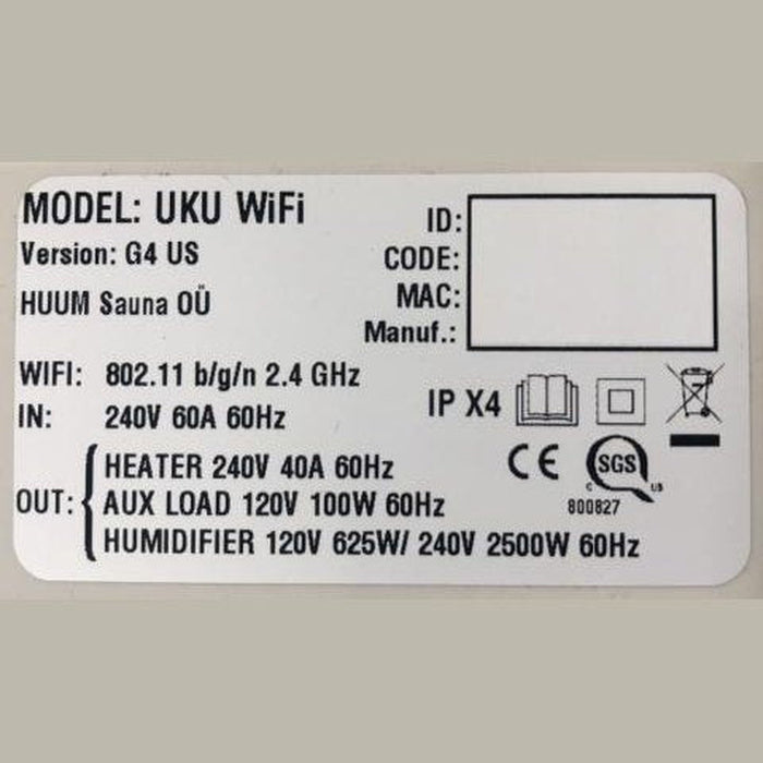 HUUM UKU Wifi Spare Main Module Control