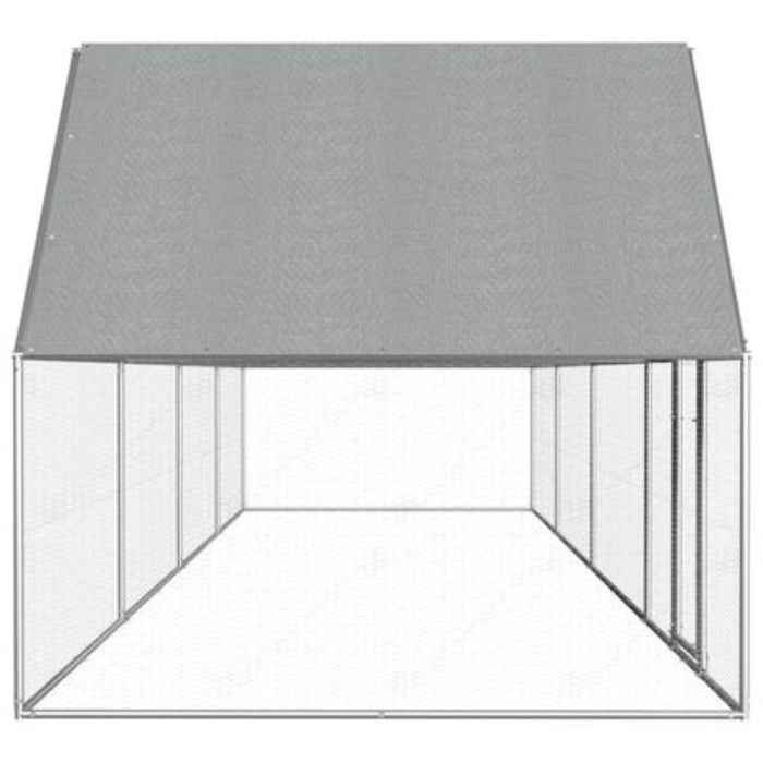 Spacious vidaXL 8x2x2m Chicken Coop - Durable Galvanised Steel Construction