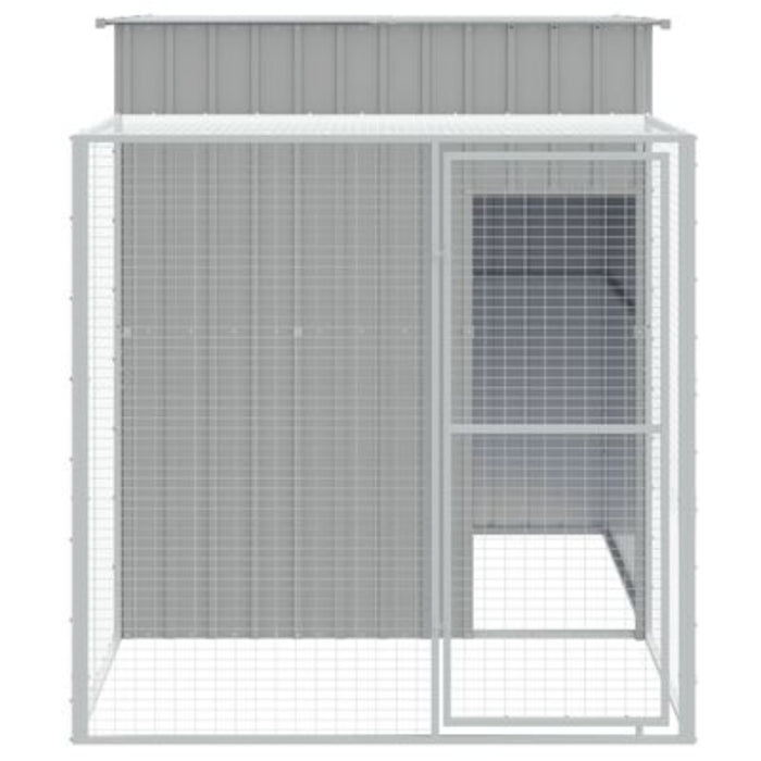 vidaXL Large Chicken Enclosure: 165x251x181cm Run, Galvanised Steel Construction