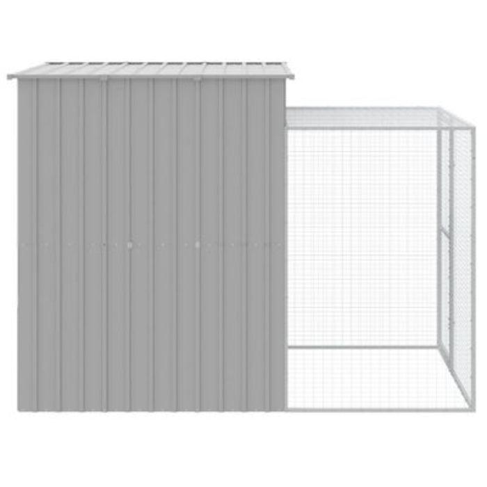 vidaXL Large Chicken Enclosure: 165x251x181cm Run, Galvanised Steel Construction