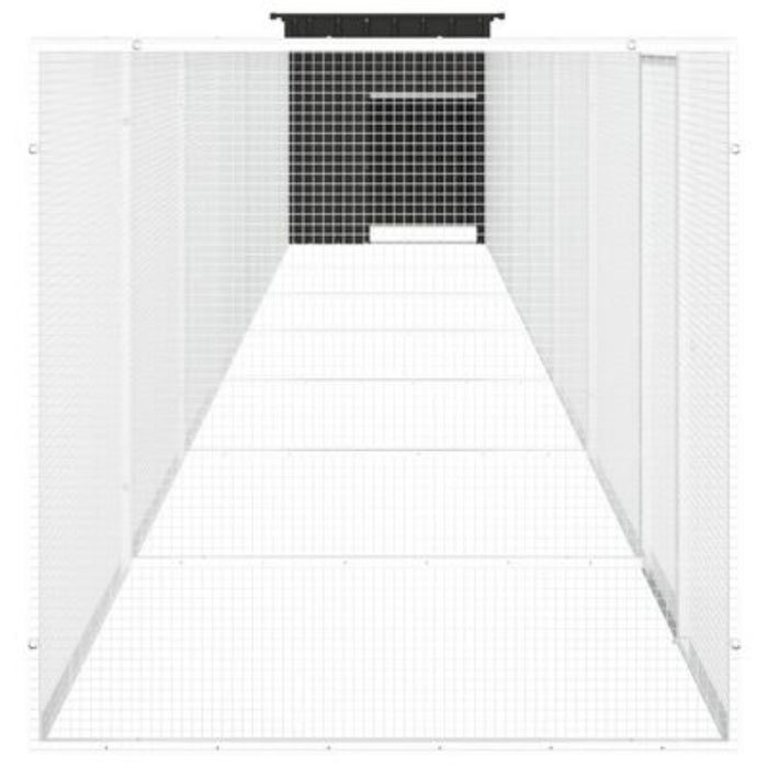 vidaXL Anthracite Steel Chicken Enclosure - 800x91x100 cm