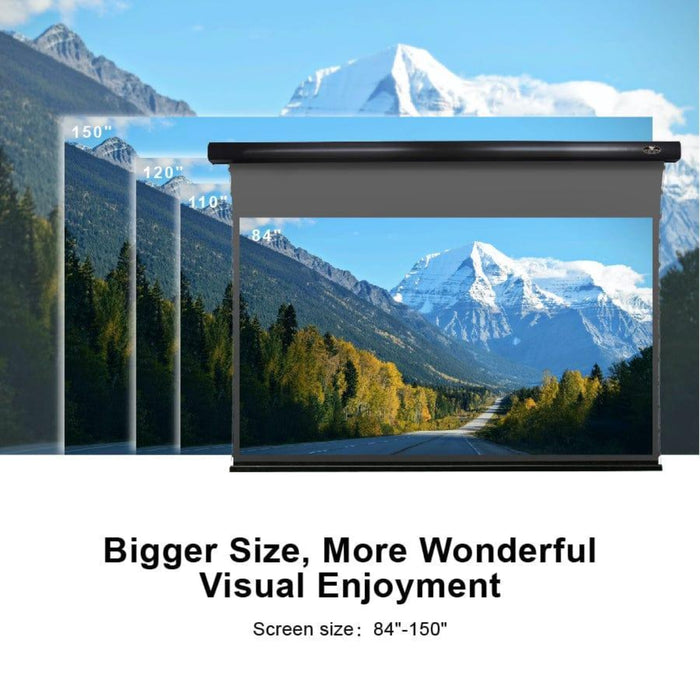 Slimline Motorized Tension 3D ALR (Ambient Light Rejecting) Obsidian Long Throw High Gain Projector Screen by VIVIDSTORM.