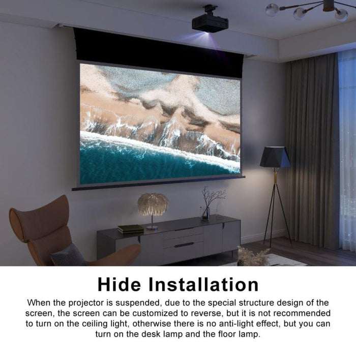 Slimline Motorized Tension UST ALR Projector Screen - VIVIDSTORM PRO A