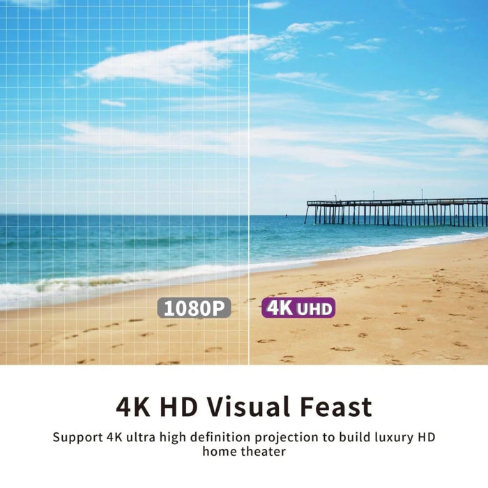 VIVIDSTORM Pearl White Cinema Plus: Motorized Tension Floor Rising Projector Screen