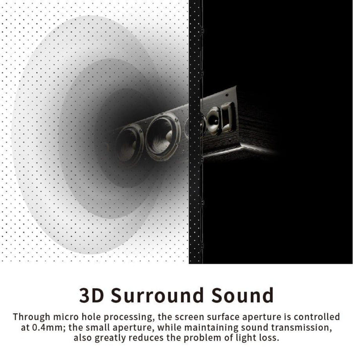 VIVIDSTORM S: Motorized Tension Floor Rising Projector Screen in White Cinema Perforated