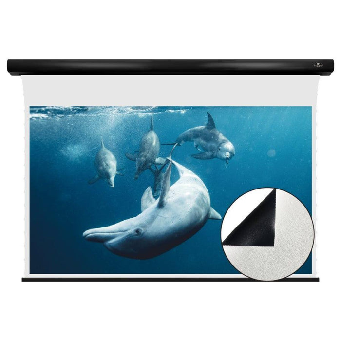 Cinema White Slimline Motorized Tension Projector Screen by VIVIDSTORM