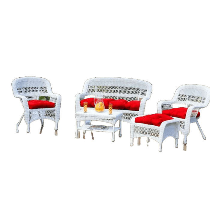 Tortuga Outdoor Portside 6 Piece Conversation Set - White - Monti Pompeii