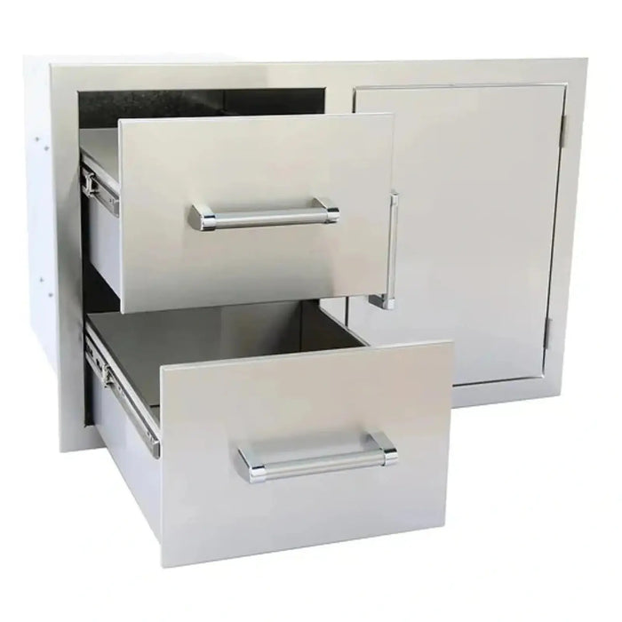 Stainless Steel Two-Drawer - One-Door Combo for KoKoMo Outdoor Kitchen